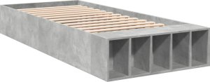 vidaXL vidaXL Rama łóżka, szarość betonu, 90x200 cm, materiał drewnopochodny 3