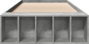 vidaXL vidaXL Rama łóżka, szarość betonu, 90x200 cm, materiał drewnopochodny 4