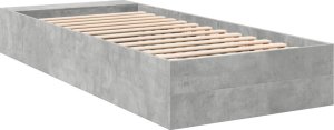 vidaXL vidaXL Rama łóżka, szarość betonu, 90x200 cm, materiał drewnopochodny 6