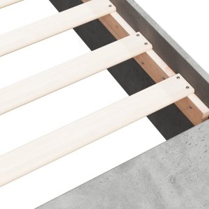 vidaXL vidaXL Rama łóżka, szarość betonu, 90x200 cm, materiał drewnopochodny 8