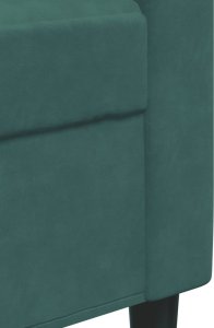 vidaXL vidaXL 3-cz. komplet wypoczynkowy z poduszkami, ciemnozielony, aksamit 7