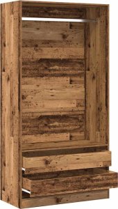 vidaXL vidaXL Szafa, stare drewno, 100x50x200 cm, materiał drewnopochodny 7