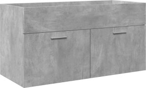 vidaXL vidaXL Szafka łazienkowa z wbudowaną umywalką, betonowa szarość 6