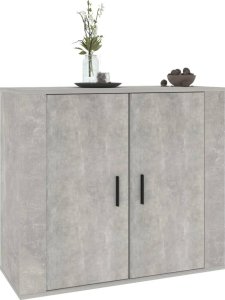 vidaXL vidaXL Szafka, szarość betonu, 80x33x70 cm, materiał drewnopochodny 7