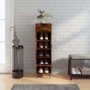 vidaXL vidaXL Szafka na buty, przydymiony dąb, 30x35x105 cm 1