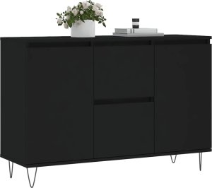 vidaXL vidaXL Szafka, czarna, 104x35x70 cm, materiał drewnopochodny 3