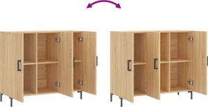 vidaXL Szafka, dąb sonoma, 90x34x80 cm 9