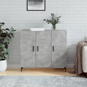 vidaXL vidaXL Szafka, szarość betonu, 90x34x80 cm, materiał drewnopochodny 1