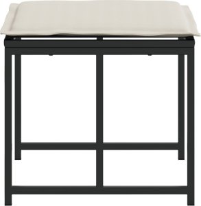 vidaXL vidaXL Stołki ogrodowe z poduszkami, 4 szt., czarne, polirattan 5