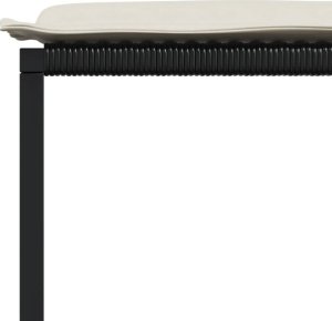 vidaXL vidaXL Stołki ogrodowe z poduszkami, 4 szt., czarne, polirattan 7