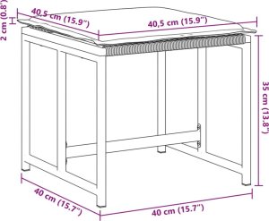 vidaXL vidaXL Stołki ogrodowe z poduszkami, 4 szt., czarne, polirattan 8