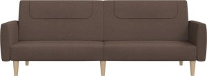 vidaXL vidaXL Rozkładana kanapa 2-osobowa, kolor taupe, tapicerowana tkaniną 5