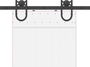 vidaXL vidaXL System do montażu drzwi przesuwnych, 183 cm, stal, czarny 8