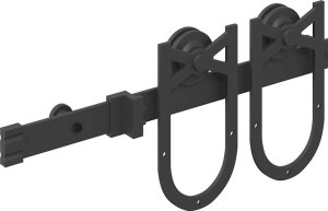 vidaXL vidaXL System do montażu drzwi przesuwnych, 183 cm, stal, czarny 10