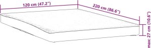 vidaXL vidaXL Ochraniacz na materac, biały, 120x220 cm, wodoodporny 6