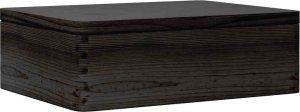 vidaXL vidaXL Skrzynka drewniana z pokrywką, czarna, lite drewno sosnowe 2