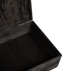 vidaXL vidaXL Skrzynka drewniana z pokrywką, czarna, lite drewno sosnowe 8