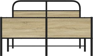 vidaXL vidaXL Łóżko bez materaca, 135x190 cm, dąb sonoma 5