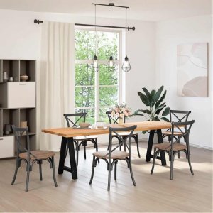 vidaXL vidaXL Nogi do stolika kawowego, 2 szt., czarne, 50x(72-73) cm, stal 2