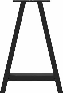 vidaXL vidaXL Nogi do stolika kawowego, 2 szt., czarne, 50x(72-73) cm, stal 5