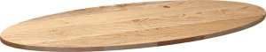 vidaXL Blat do stołu, 120x60x2 cm, lite drewno dębowe, owalny 4