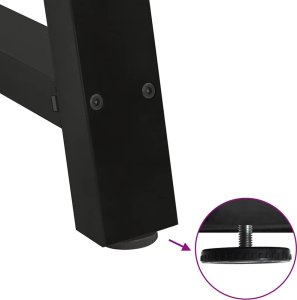 vidaXL vidaXL Nogi do stolika kawowego, 2 szt., czarne, 80x(72-73) cm, stal 9