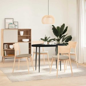 vidaXL Blat do stołu, brązowy, 100x50x4 cm, lite drewno dębowe, owalny 3