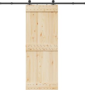 vidaXL vidaXL System do montażu drzwi przesuwnych, 213,5 cm, stal, czarny 1
