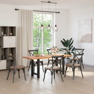 vidaXL vidaXL Nogi do stolika kawowego, czarne, 2 szt., 60x(72-73) cm, stal 2