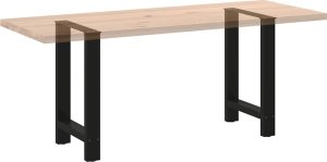 vidaXL vidaXL Nogi do stolika kawowego, czarne, 2 szt., 60x(72-73) cm, stal 8