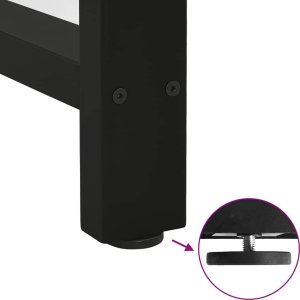 vidaXL vidaXL Nogi do stolika kawowego, czarne, 2 szt., 60x(72-73) cm, stal 9