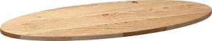 vidaXL Blat do stołu, 100x50x2 cm, lite drewno dębowe, owalny 4