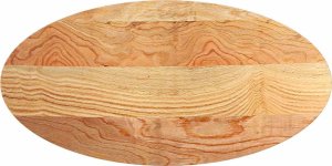 vidaXL Blat do stołu, brązowy, 120x60x2 cm, lite drewno dębowe, owalny 2