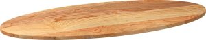 vidaXL Blat do stołu, brązowy, 120x60x2 cm, lite drewno dębowe, owalny 4