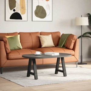 vidaXL vidaXL Nogi do stolika kawowego, 2 szt., czarne, 38x(42-43) cm, stal 2