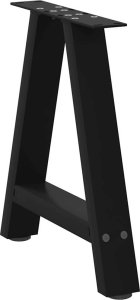 vidaXL vidaXL Nogi do stolika kawowego, 2 szt., czarne, 38x(42-43) cm, stal 4