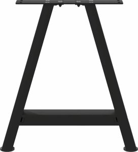 vidaXL vidaXL Nogi do stolika kawowego, 2 szt., czarne, 38x(42-43) cm, stal 5