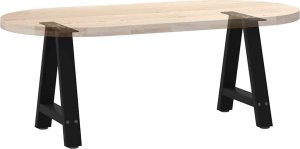 vidaXL vidaXL Nogi do stolika kawowego, 2 szt., czarne, 38x(42-43) cm, stal 8