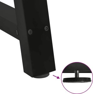 vidaXL vidaXL Nogi do stolika kawowego, 2 szt., czarne, 38x(42-43) cm, stal 9