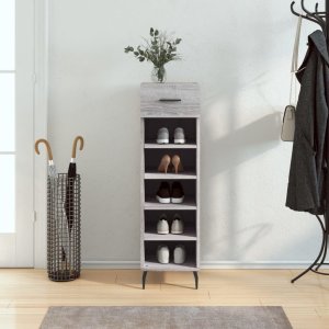 vidaXL vidaXL Szafka na buty, szary dąb sonoma, 30x35x105 cm 1