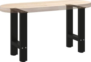 vidaXL vidaXL Nogi do stolika kawowego, czarne, 2 szt., 38x(42-43) cm, stal 8