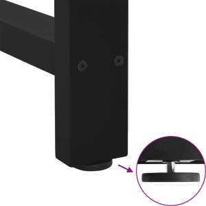 vidaXL vidaXL Nogi do stolika kawowego, czarne, 2 szt., 38x(42-43) cm, stal 9