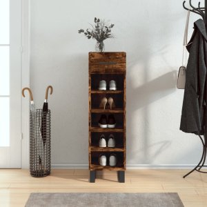 vidaXL vidaXL Szafka na buty, przydymiony dąb, 30x35x105 cm 1