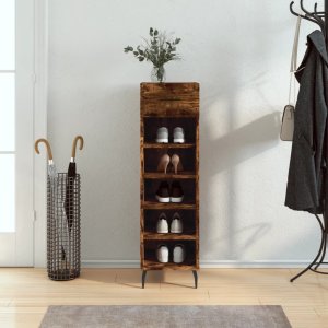 vidaXL vidaXL Szafka na buty, przydymiony dąb, 30x35x105 cm 1