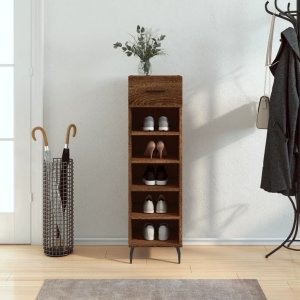 vidaXL vidaXL Szafka na buty, brązowy dąb, 30x35x105 cm 1