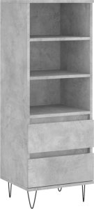 vidaXL Wysoka szafka, szarość betonu,40x36x110cm,drewnopochodny 2