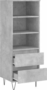 vidaXL Wysoka szafka, szarość betonu,40x36x110cm,drewnopochodny 6