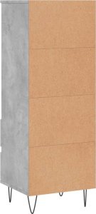 vidaXL Wysoka szafka, szarość betonu,40x36x110cm,drewnopochodny 8