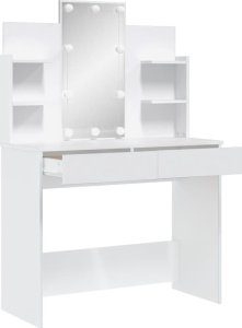 vidaXL vidaXL Toaletka z oświetleniem LED, biała, 96x40x142 cm 4
