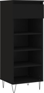 vidaXL vidaXL Szafka na buty, czarna, 40x36x105 cm, materiał drewnopochodny 2